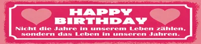 Produktbild von vianmo Holzschild 10x46 cm Happy Birthday