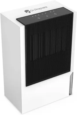 Image de Déshumidificateur électrique, capacité de 3 litres, silencieux, portable, idéal pour les pièces jusqu'à 90 m², économe en énergie, efficace contre l'humidité, parfait pour les placards