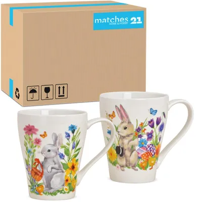 Immagine prodotto di Set di 36 tazze da caffè Pasqua primavera Coniglietto fiori
