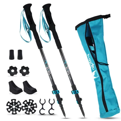 Produktbild von Ultraleichte Wanderstöcke - Verstellbar 65-135 cm - Trekkingstöcke - Nordic Walking