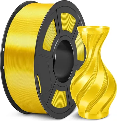 Produktbild von Sunlu Silk PLA+ Filament Yellow 1.75mm 1kg