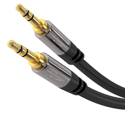 Zdjęcie produktu dla KabelDirekt – Kabel audio 3,5 mm (wtyk jack) – 4,5 m – metalowa obudowa