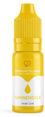 Produktbild von GoodBake Lebensmittelfarbe Sonnengelb 11ml – flüssig, backfest, zum Färben von Teig & Creme