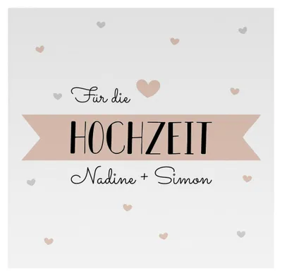 Produktbild von Spardose für die Hochzeit - Brautpaar Name I Hochzeitskasse I Geldgeschenk Hochzeit I Hochzeitsspardose - Unisize - Weiß