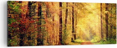 Produktbild von Bild auf Leinwand - Leinwandbild - Wald Baum Natur - 140x50cm - Wand Bild - Wanddeko - Wandbilder - Leinwanddruck - Bilder - Kunstdruck - Wanddekoration - Leinwand bilder - Wandkunst - AB140x50-3718