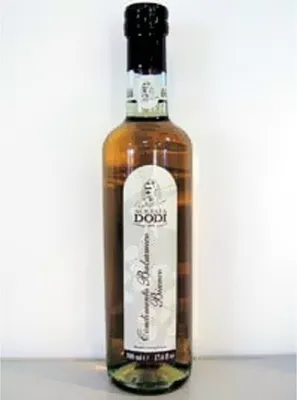 Produktbild von Weißer Balsamessig Barrique Balsamico Dodi Acetaia 500 ml.