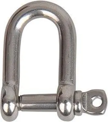 Produktbild von D-Schäkel 4mm. A4 RVS AISI 316. 750 daN