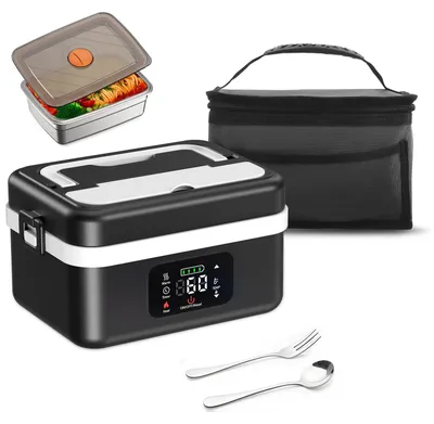 Beheizte Lunchbox mit Akku, 1 l, programmierbar, inkl. Besteck