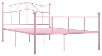 Obrázok produktu pre vidaXL Posteľný rošt ružový kov 120x200 cm
