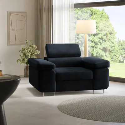 Produktbild von Masseno Polstersessel CALVO M, Loungesessel ergonomisch, Schwarz