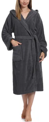 Produktbild von Ladeheid Damen Frottee Bademantel aus 100% Baumwolle LA40-102 (Graphite (D07) (Gramatur 450), M)