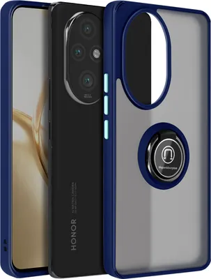 Produktbild von Avizar, Handyhülle für Honor 200 Pro Metallring, Video-Halterung, Nachtblau