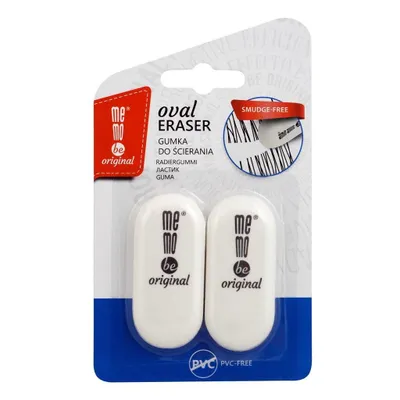 Image de Gomme ovale blanche 2 pièces MemoBe