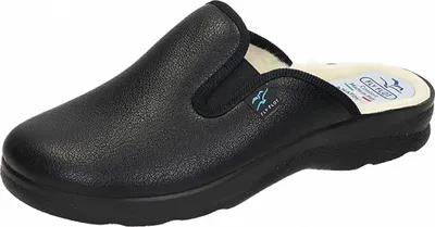 Produktbild von Fly Flot Herren Hausschuh Pantoffel Stretcheinsätze 220037, Größe:43 EU, Farbe:Schwarz