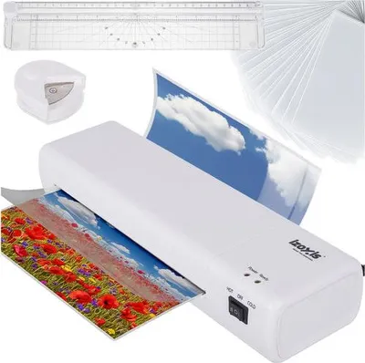 Zdjęcie produktu dla Zestaw laminatora A4 4 w 1 z trymerem i 60 foliami