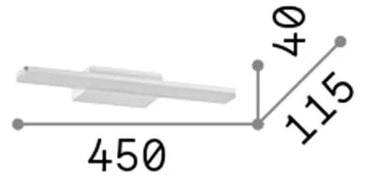 Produktbild von Moderne Wandleuchte Make-Up Aluminium Weiß Led 12W 3000K Warmes Licht