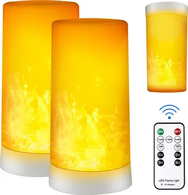 Produktbild von LED-Flammeneffektleuchte 4 Modi USB-Ladung Fernbedienung Timer 3000K