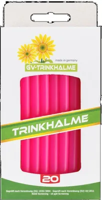 Produktbild von Mehrwegtrinkhalm aus -Kunststoff, 140 mm, pink, 20 Stück