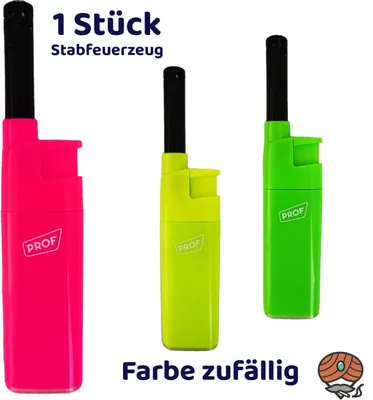 Produktbild von PROF Stabfeuerzeug mit Jet-Flamme 1 Stück - Farbe zufällig