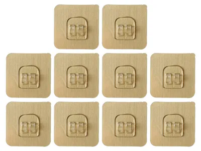 Produktbild von 10 Stück Klebehaken für Küche, Wand, wiederverwendbar, nahtlos, zum Aufhängen im Badezimmer im Freien