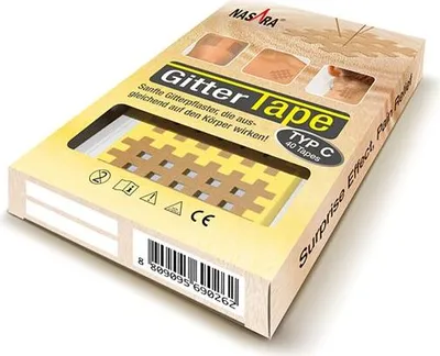 Produktbild von Nasara Gitter Tape Type C 4,4x5,2 cm 20x2 Pflaster 1X40 St