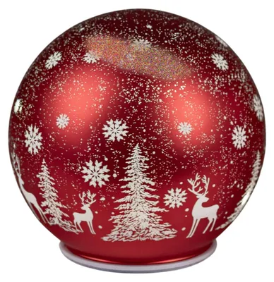 Produktbild von Formano LED Deko Kugel 15 cm mit Drehfunktion Timer 6/18h, Winternacht Motiv