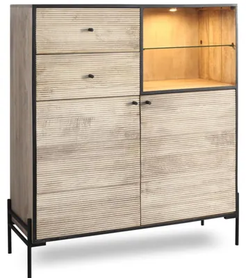 Produktbild von REEL Highboard 2 Schubl./ 2 Türen / 1 Glasboden / Licht