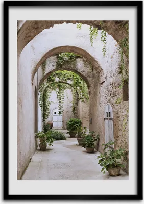 Produktbild von Bild - Bilderrahmen - Foto - 70 cm x 100 cm - MDF - Rahmen - Wandkunst - Arkade im Schloss