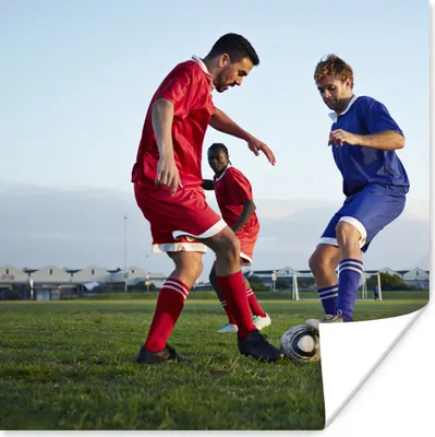 Produktbild von MuchoWow® Poster Fußballspiel 30x30 cm - Wandposter - Printing