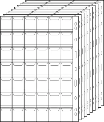 Productafbeelding van Muntpagina's - Verzamelbladen - Collecties Beschermen - Zuurvrij PVC - 10 Vellen - Transparant