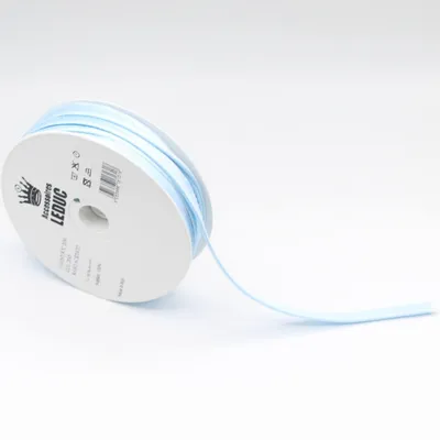 Satinschrägband 20 m, 10 mm, blau azurin, für Nähprojekte