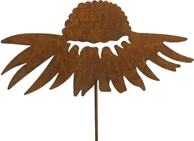 Produktbild von Gartenstecker Blume Rost Gartendeko Edelrost Sonnenhut blühend 110cm rostige Gartendekoration