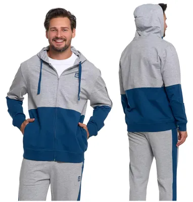 Produktbild von Moraj Herren Sweatjacke mit Kapuze – Blau, Größe XXL, bequem