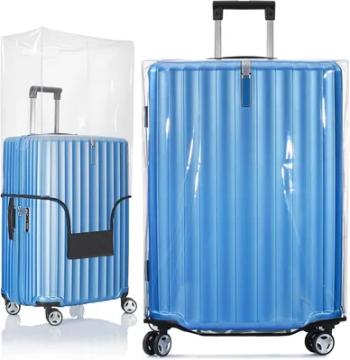 Image de Housse de protection transparente en PVC, de taille universelle, pour les voyages