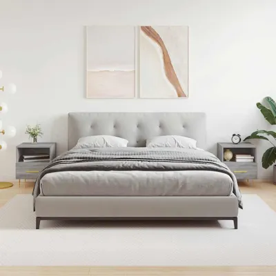Produktbild von vidaXL Nachttische 2 Stk. Grau Sonoma 40x35x47,5 cm Holzwerkstoff