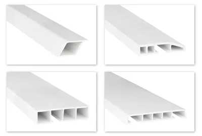 Produktbild von Hohlkammerleisten PVC weiß 2m - Sonderprofile, abgeschrägt & zum klipsen - HJ