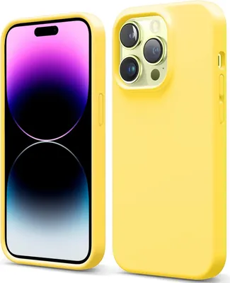 Immagine prodotto di Custodia per Apple iPhone 15 Pro custodia del telefono cellulare custodia di protezione del telefono cellulare copertura in silicone custodia del telefono cellulare, giallo