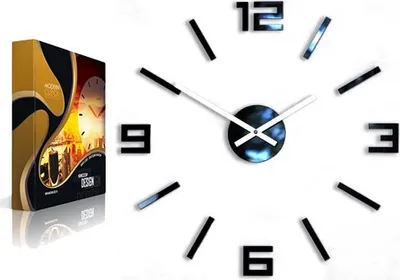 Produktbild von ModernClock, Wanduhr Arabisch Schwarz 50cm, DIY, wanduhr modern, Quarzuhr, acrylglas