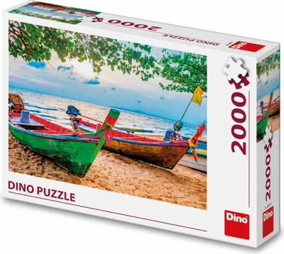 Productafbeelding van Dino Puzzle: Fischerboten, 2000 stukjes - Landschapspuzzel voor volwassenen