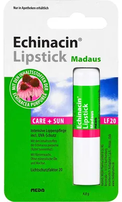Immagine prodotto di Echinacin Lipstick Care + Sun Trattamento intensivo per le labbra LF20, 1 stick