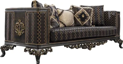 Immagine prodotto di Barocco rococò 3 posti divano di design divano imbottito divani divani tessuto nuovo