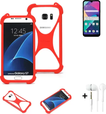 Produktbild von Handy-hülle + Kopfhörer kompatibel mit LG Electronics Phoenix 5 Schutz-hülle Bumper Silikon Schutz Hülle Cover Case Silikoncase Silikonbumper TPU