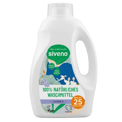 Produktbild von Siveno Natürliches Flüssigwaschmittel mit Lavendelöl 750 ml, 25 Waschladungen