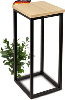Produktbild von DELUKE® Blumenständer Holz LURI - 50cm hoch, MDF, Metallgestell | Dekoständer für Blumen Pflanzenregal Pflanzenständer