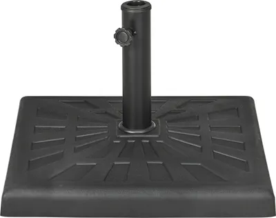Produktbild von Sonnenschirmständer 19 Kg Sonnenschirmfuß, Schirmständer Für Schirmstangen Ø 32/38/48 Mm, Kunstharz, Schwarz, 51 X 51 X 32 Cm