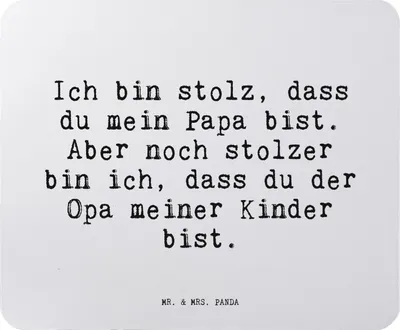 Produktbild von Mr. & Mrs. Panda Mauspad Ich bin stolz, dass... - Aquarellblau - Geschenk, schöner Spruch, Mousepad, Großvater, Sprüche Weisheiten Zitate Lustig Weisheit Worte, Opa
