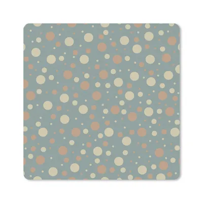 Produktbild von MuchoWow® Mauspad Mousepad Polka dots - Muster - Grau 30x30 cm - Mousepads - Maus Mat - Pad - Mausunterlage - Gaming