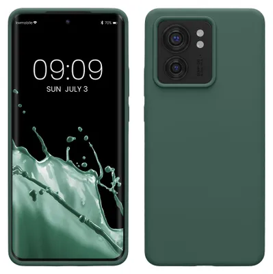 Produktbild von kwmobile Handyhülle für Motorola Edge 40 Hülle - Case Silikon - Kabelloses Laden - Schutzhülle Cover in Tannengrün