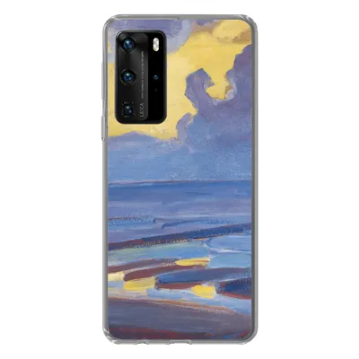 Produktbild von MuchoWow® Handyhülle Schutzhülle Hülle für Huawei P40 Pro Am Meer - Piet Mondrian Silikon Softcase Handy Hülle - Schutz
