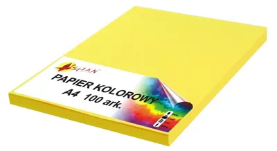 Zdjęcie produktu dla Papier kolorowy A4 80g żółty intensywny 100 arkuszy